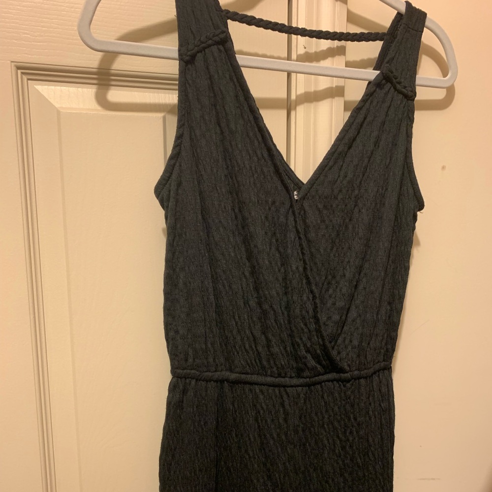 Black short romper universal thread